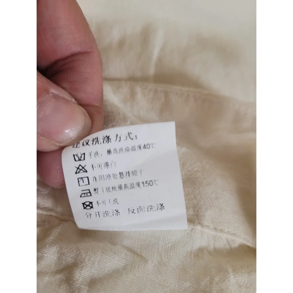 LA IDÉE Cream 100% Linen Wide Leg Womens Goucho Pants Resort/Luxewear Size M‎